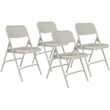National Public Seating 200 Series All-Steel Folding Chair Gray