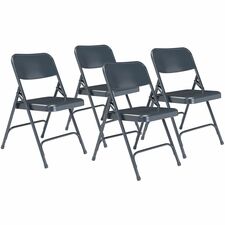 National Public Seating 200 Series All-Steel Folding Chair Blue