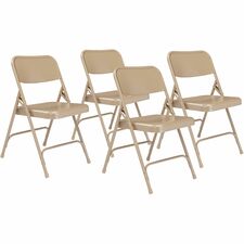 National Public Seating 200 Series All-Steel Folding Chair Beige