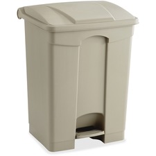 Safco Plastic Step-on Waste Receptacle Tan