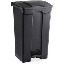 Safco Plastic Step-on Waste Receptacle Black
