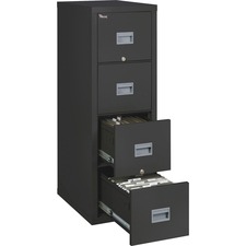 FireKing Patriot Series 4-Drawer Vertical Files Black