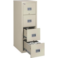 FireKing Patriot Series 4-Drawer Vertical Files Parchment