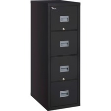 FireKing Patriot Series 4-Drawer Vertical Fire Files Black