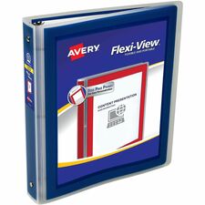 Avery Flexi-View 3 Ring Binders Navy Blue