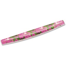 Fellowes Microban Photo Gel Keyboard Wrist Rest Pink Flowers