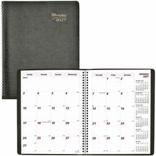 Brownline Monthly Planner - Monthly - 14 Month - December 2025 to January 2027 - Wire Bound - Black Cover - 1 Each