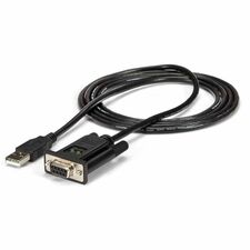 StarTech.com 1 Port USB to Null Modem RS232 DB9 Serial DCE Adapter Cable with FTDI - 1 x 9-pin DB-9 RS-232 Serial - Female - 1 x 4-pin USB 2.0 Type A - Male - Black - 1 Each - TAA Compliant