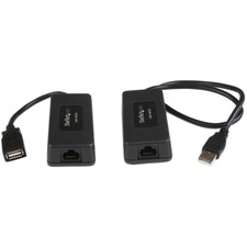 StarTech.com 1 Port USB Over Cat5 / Cat6 Ethernet Extender - Up to 131ft (40m) - 1 x USB - 131.23 ft Extended Range - Plastic - Black