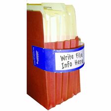 Tabbies File Pocket Handles - 2" Width x 9 5/8" Length - Dark Blue - Tyvek - 48 / Pack