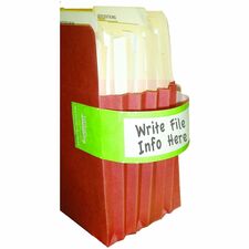 Tabbies File Pocket Handles - 2" Height x 9.6" Width - Green - Tyvek - 5 / Box