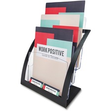 Deflecto Contemporary Literature Holder - 3 Compartment
