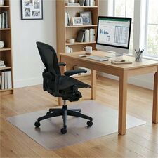 Lorell Nonstudded Chairmat - Tile Floor, Vinyl Floor, Hardwood Floor - 60 Length x 46 Width x 0.060 Thickness - Rectangular - Vinyl - Clear - 1 Each