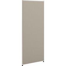 HON Verse HBV-P6036 Panel - 36" Width x 60" Height - Easy to Use, Upholstered, Durable, Leveling Glide, Glide - Metal, Plastic, Fabric - Light Gray, Gray - 1 Each