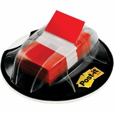 Post-it Flags in Desk Grip Dispenser Red