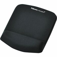 Fellowes PlushTouch Microban Mouse Pad Wrist Rest Black