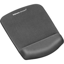 Fellowes PlushTouch Microban Mouse Pad Wrist Rest Graphite
