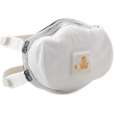 3M N100 Particulate Respirator - Recommended for: Assembly, Cleaning, Demolition, Maintenance, Grinding, Machinery, Sanding, Welding - Particulate Protection - White - Lightweight, Disposable, Exhalation Valve, Comfortable, Durable, Adjustable Head Strap, Respirator Filter, Adjustable Nose Clip - 1 Each