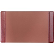 Dacasso Leather Side-Rail Desk Pad - 20" Width - Leather - Brown - 1 Each