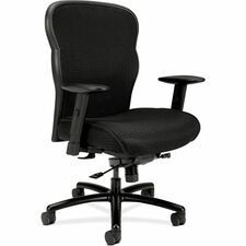 HON Wave Big and Tall Chair - Black - Fabric