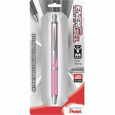 EnerGel Alloy retractable gel pen metallic pink
