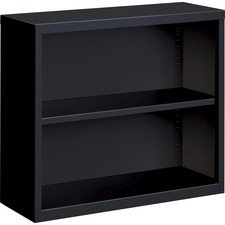 Lorell Fortress Series Bookcase black steel 30 inch height