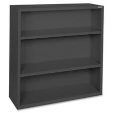 Lorell Fortress Series Bookcase black steel 42 inch height