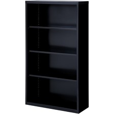 Lorell Fortress Series Bookcase black steel 60 inch height