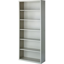 Lorell Fortress Series Bookcase light gray steel 82 inch LLR41292