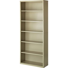 Lorell Fortress Series Bookcase putty steel 82 inch LLR41293