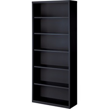 Lorell Fortress Series Bookcase black steel 82 inch LLR41294