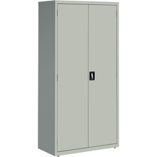 Lorell Fortress Series Storage Cabinet light gray steel 72 inch LLR41306