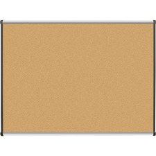 Lorell Satin-Finish Bulletin Board 48 by 36 natural cork