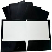 Business Source Letter Pocket Folder Black