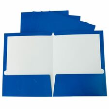 Business Source Letter Pocket Folder Blue