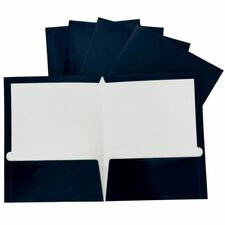 Business Source Letter Pocket Folder Navy