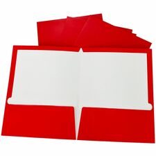 Business Source Letter Pocket Folder Red
