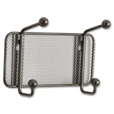 Safco Onyx Mesh sturdy 2-hook garment wall rack