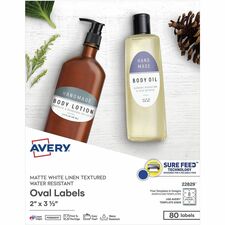 Avery Easy Peel Waterproof Oval Labels