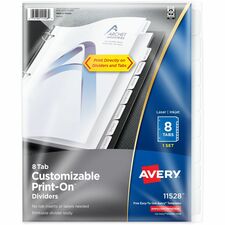 Avery Customizable Print-On Dividers 8 tab set