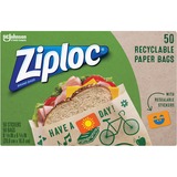 Ziploc Paper Bags 50 to a Box Brown Paper Lunch