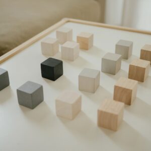 Social Distancing Concept : Wooden Block