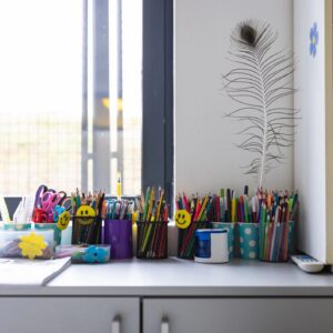 School supplies in a elementary school