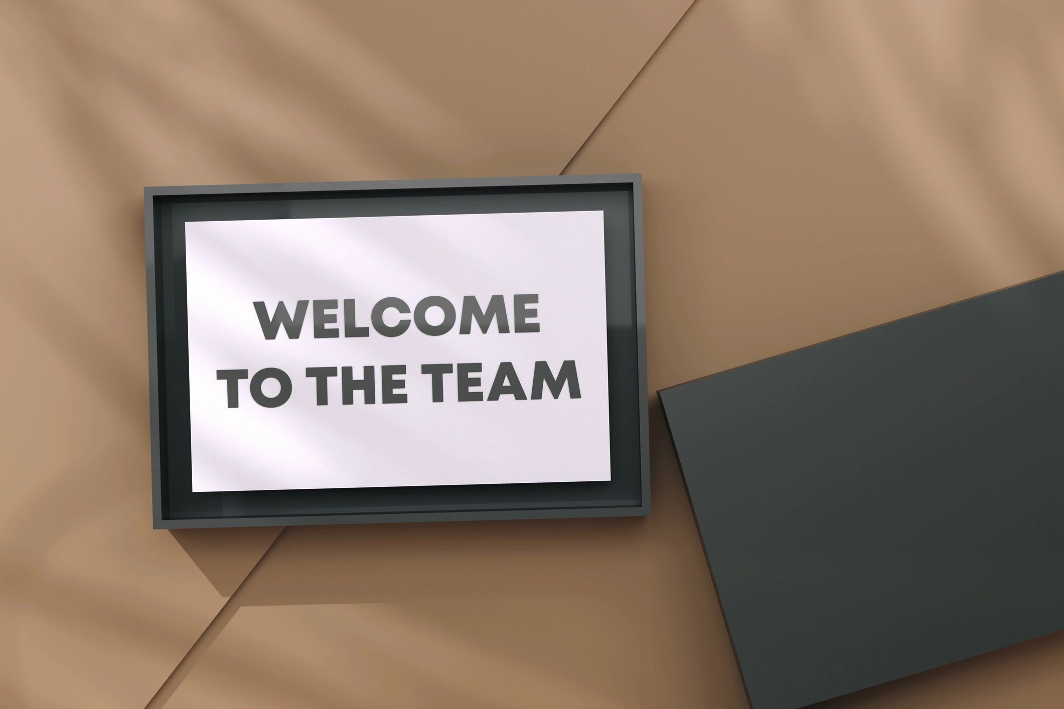 Welcome message in a box for team or event kits