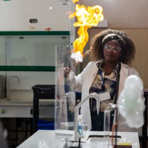 Flames During Science Experiment