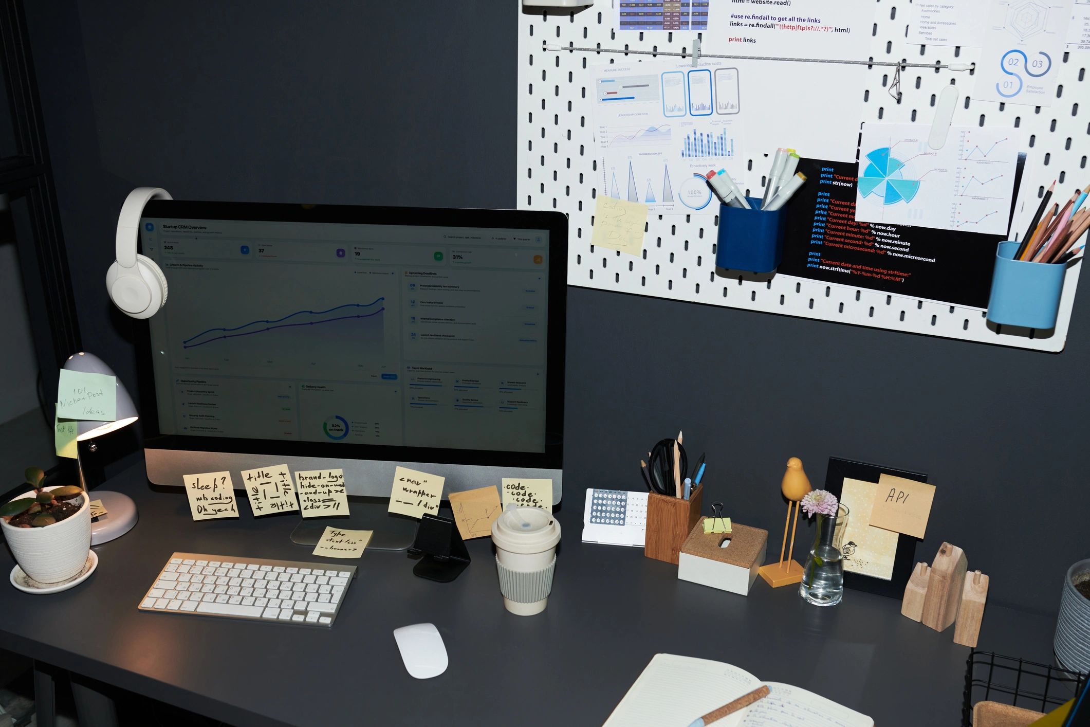 Modern workspace with technology and office accessories